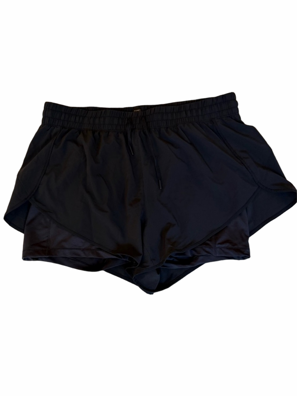 90 Degrees By Reflex Navy Blue Athletic 1X Woman Lady Biker Shorts Layer Shorts